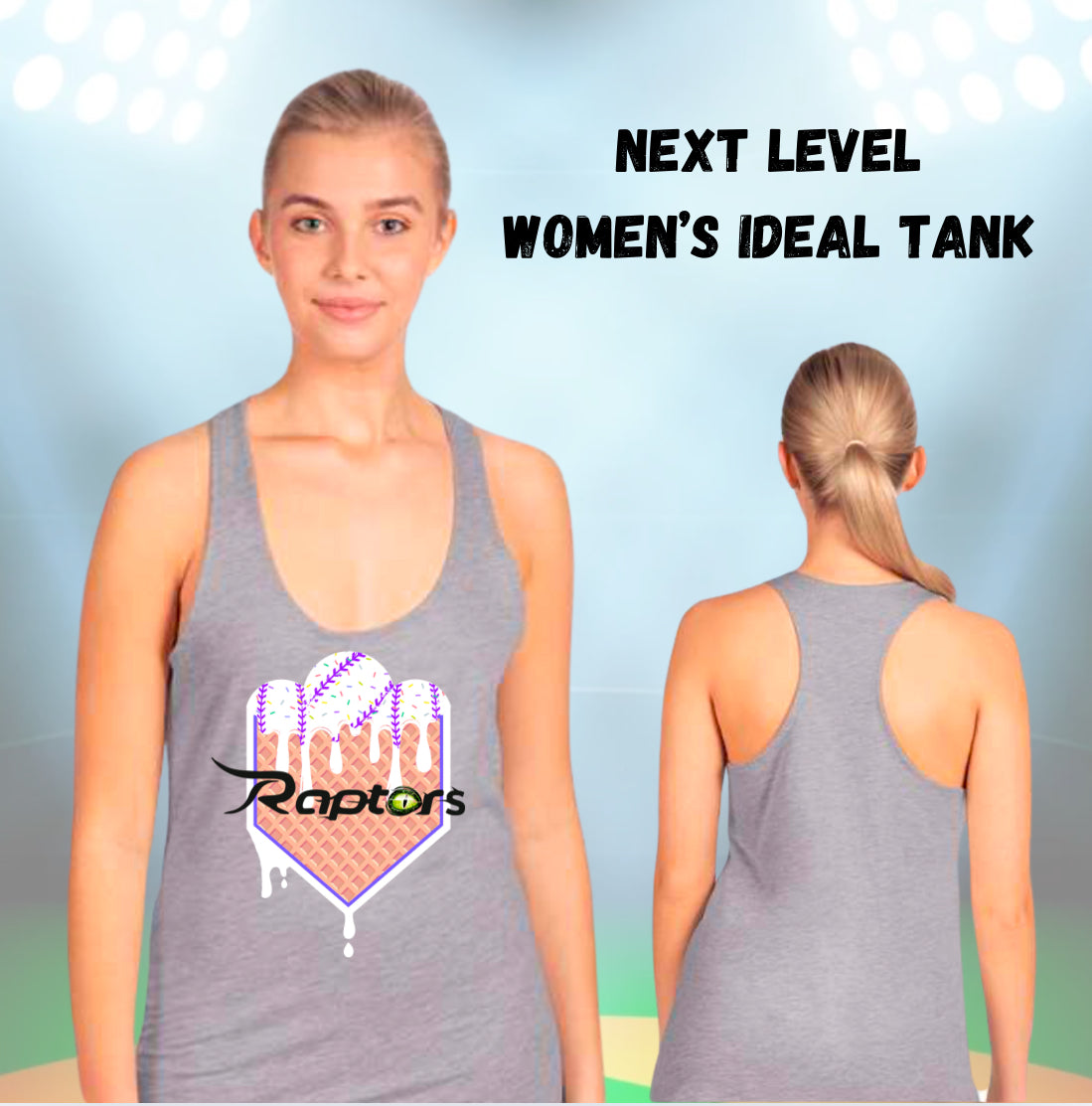 PRE-ORDER Raptors Drip Women’s Ideal Tank (logo)