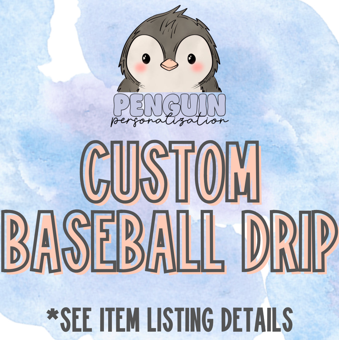 Custom Baseball Drip T-Shirt