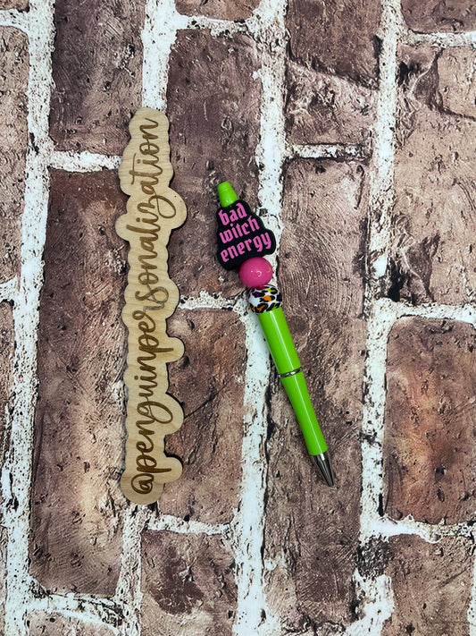 Bad Witch Energy Beaded Pen (Refillable)