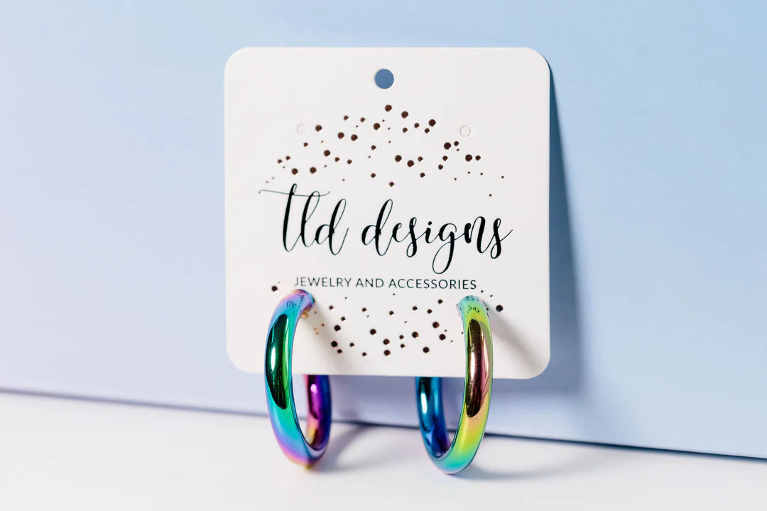 Mystic Metallic Hoop Earrings