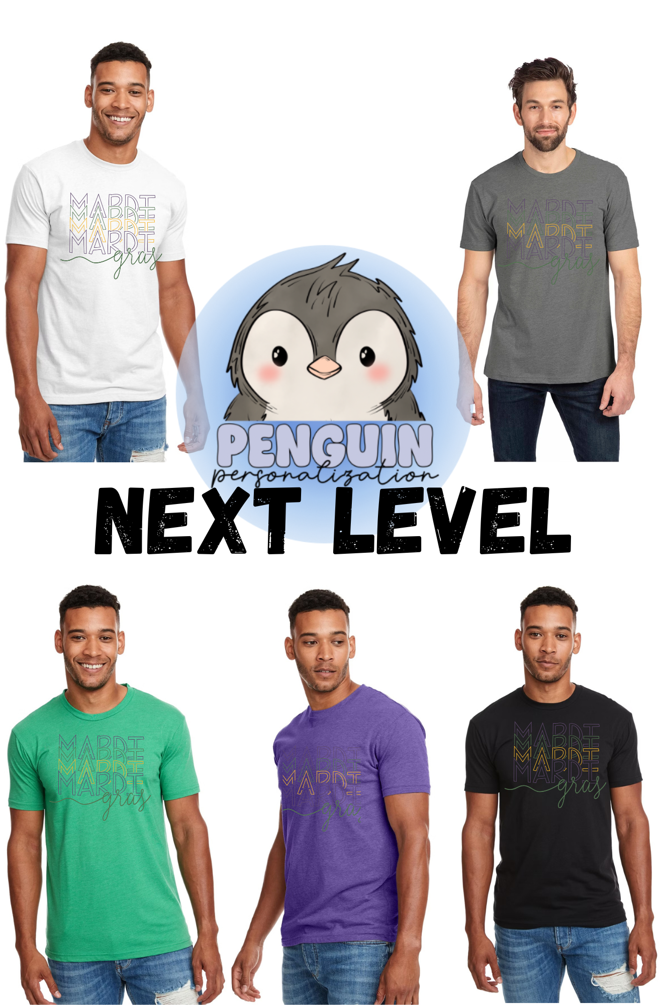 Mardi Gras Outline Letters
