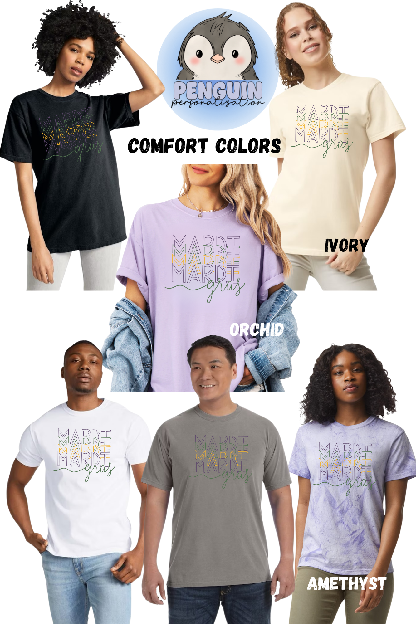 Mardi Gras Outline Letters