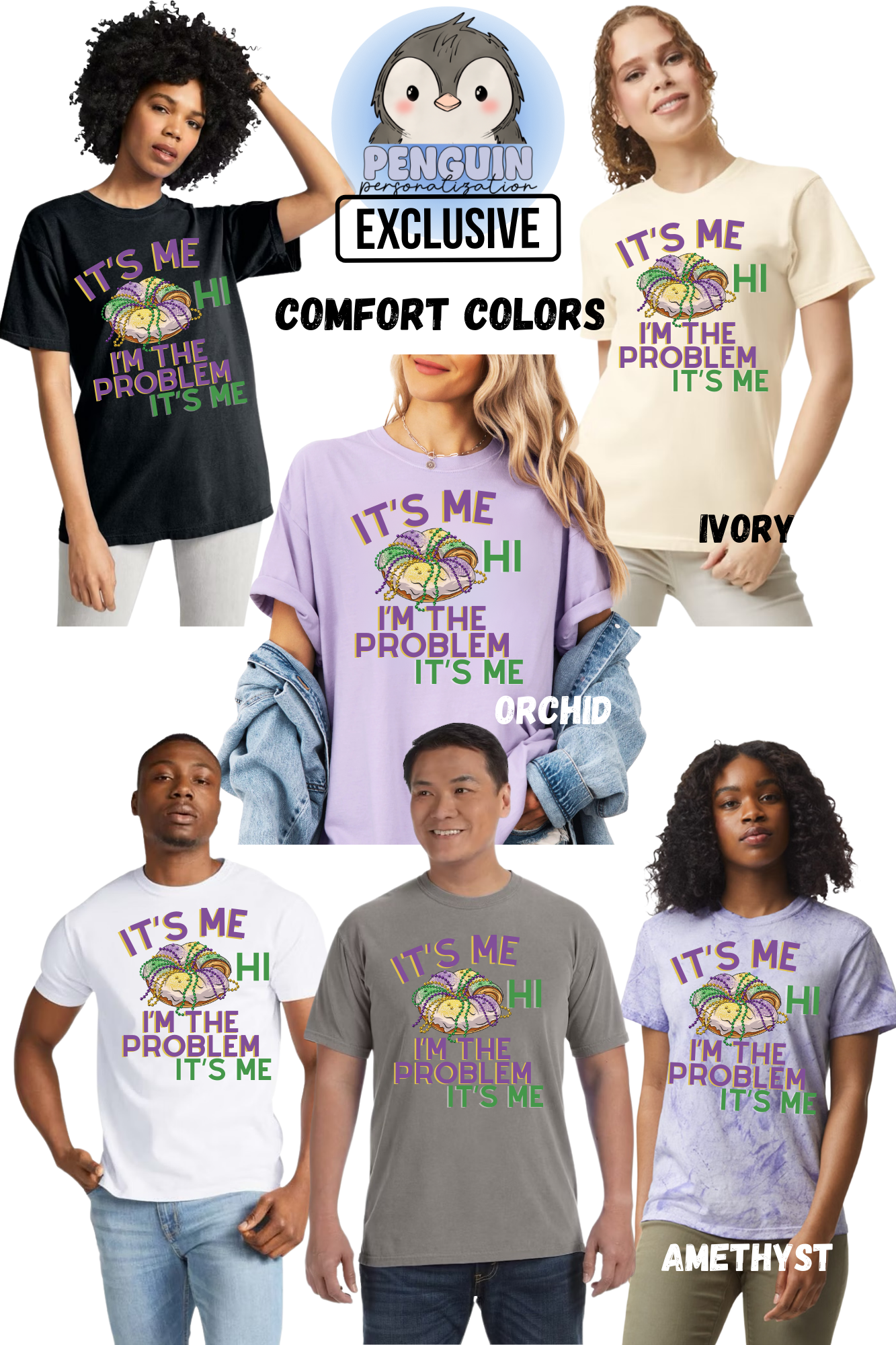 EXCLUSIVE DESIGN - Mardi Gras I'm the Problem Kingcake