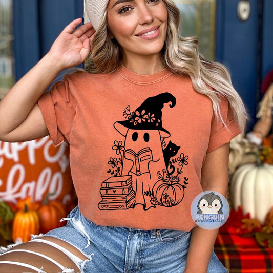 Whimsical Book Ghost (Comfort Colors)