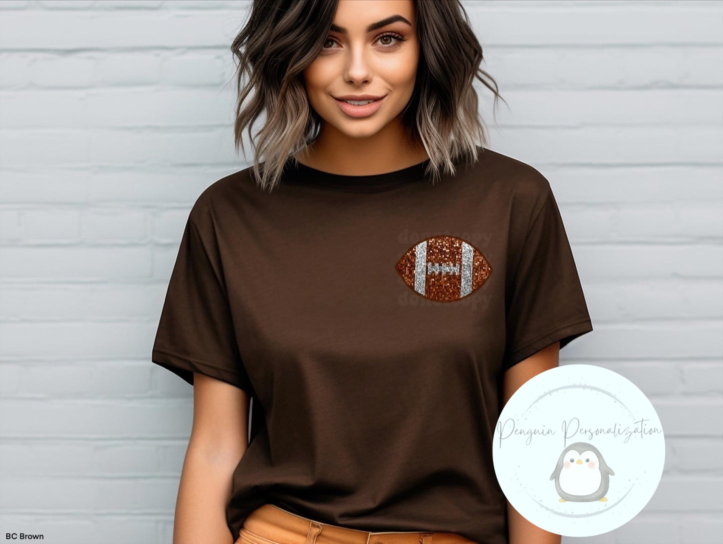 Football Faux Glitter (pocket design)