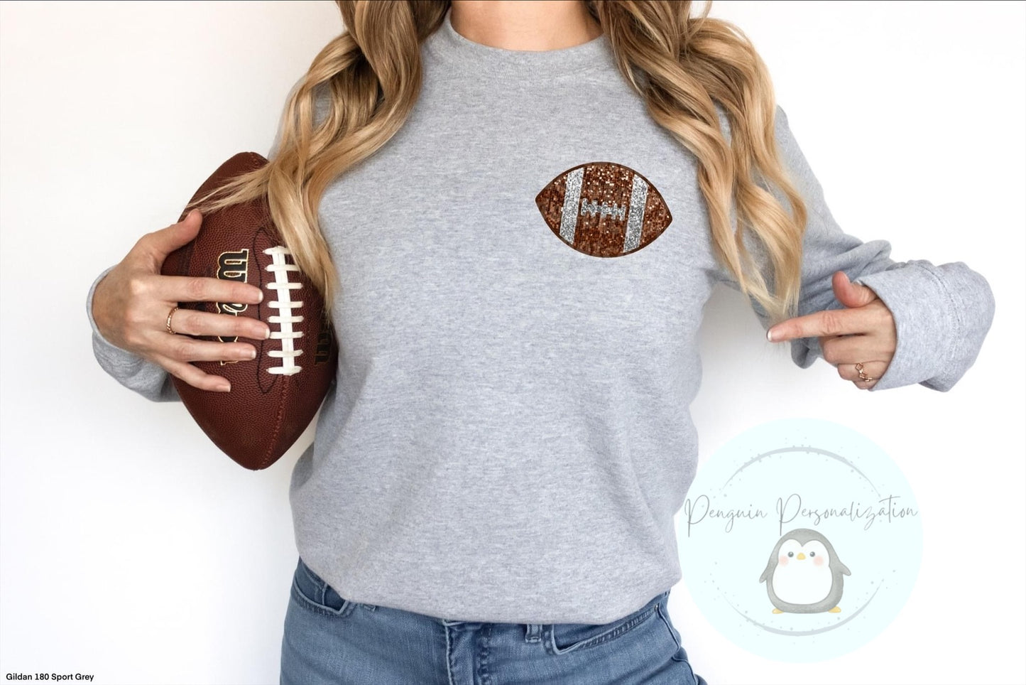 Football Faux Glitter (pocket design)