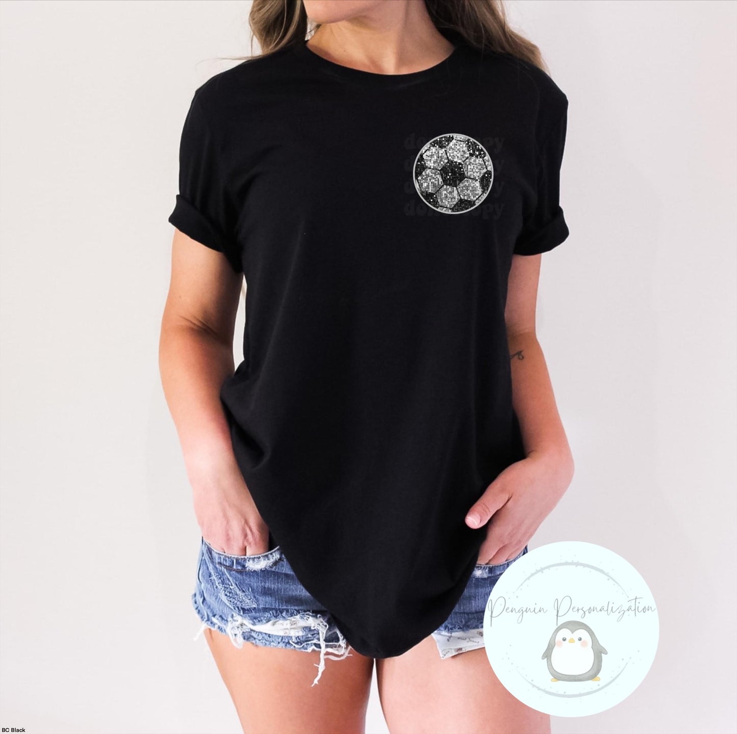 Soccer Faux Glitter (pocket design)