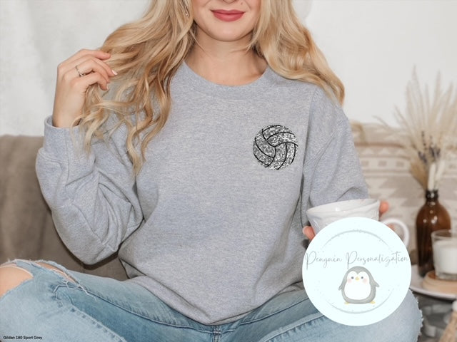 Volleyball Faux Glitter (pocket design)