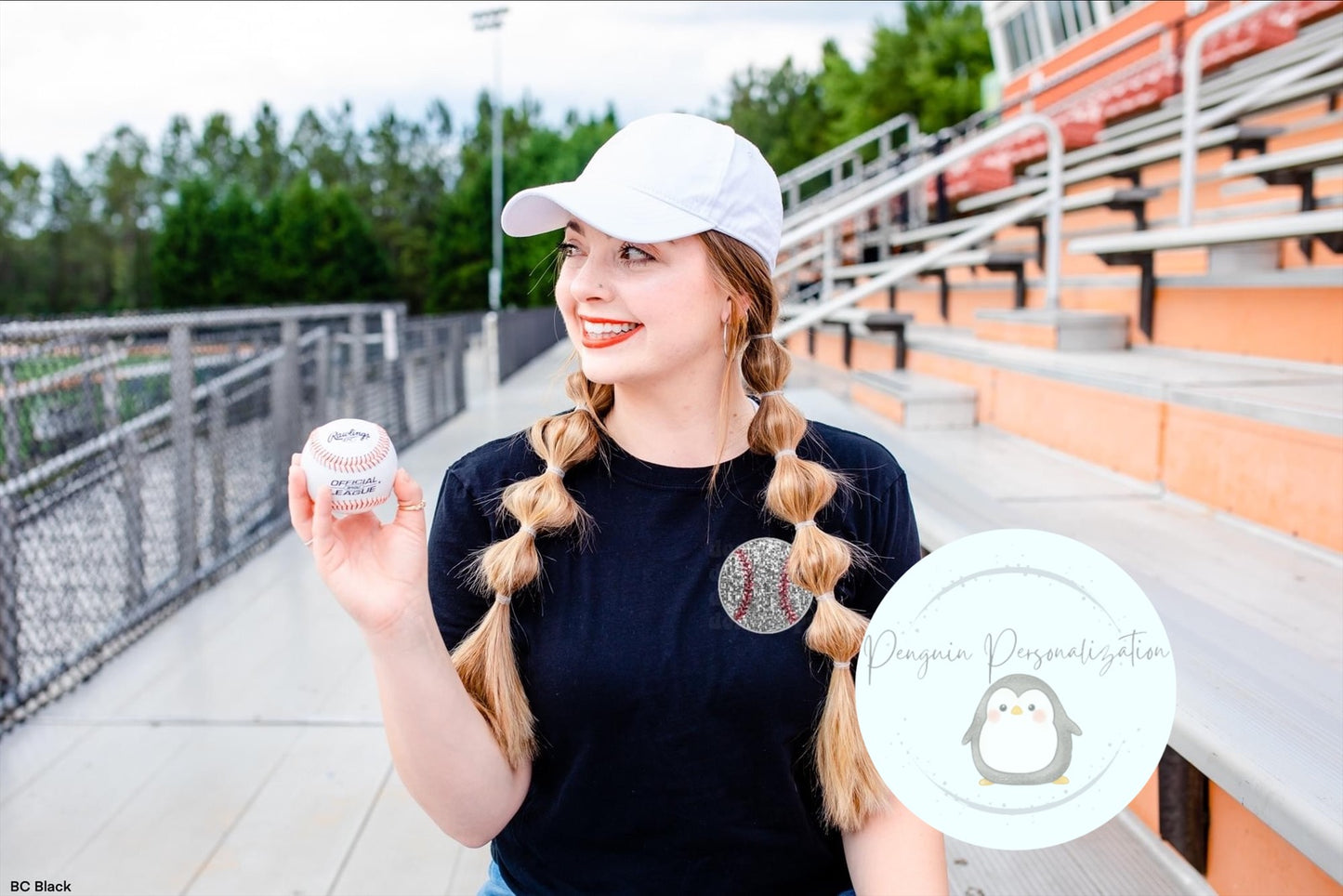 Baseball Faux Glitter (pocket design)
