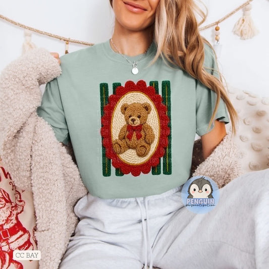 Faux Yarn Teddy Bear