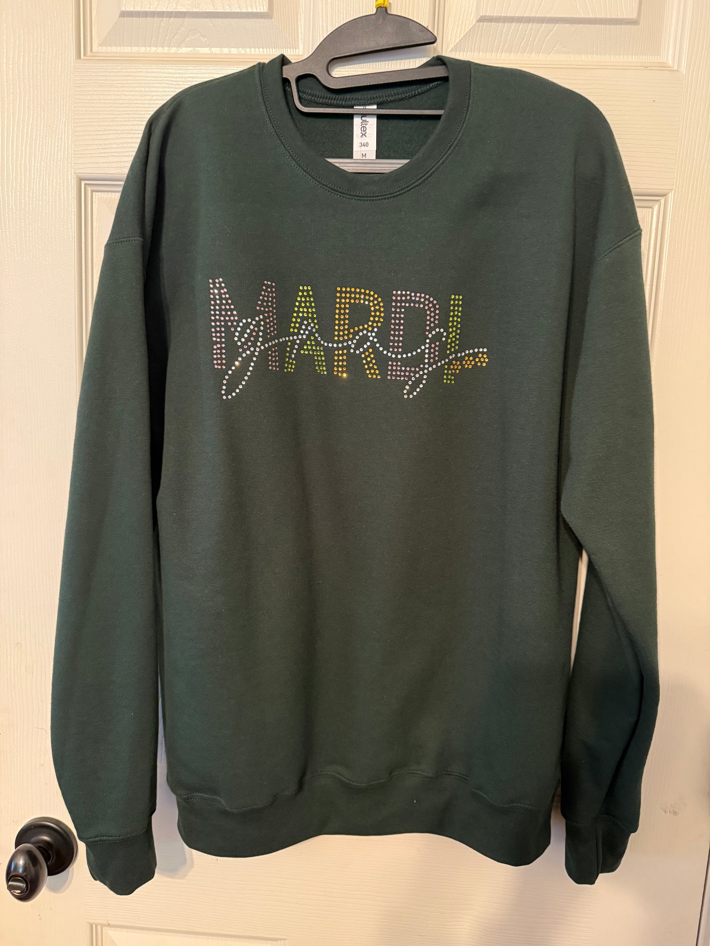 Rhinestone Mardi Gras Sweatshirt