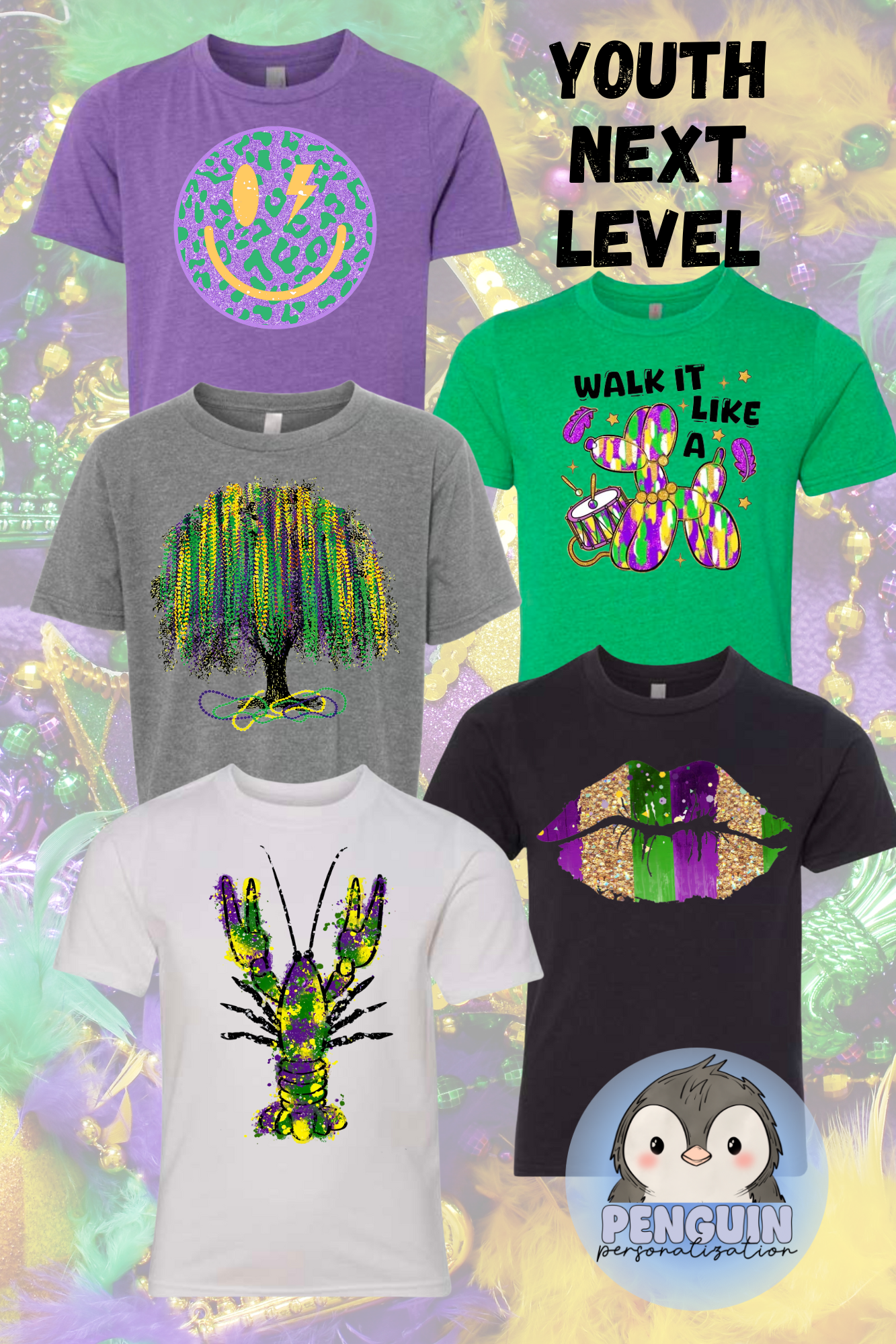 Youth Mardi Gras Shirts & Sweatshirts