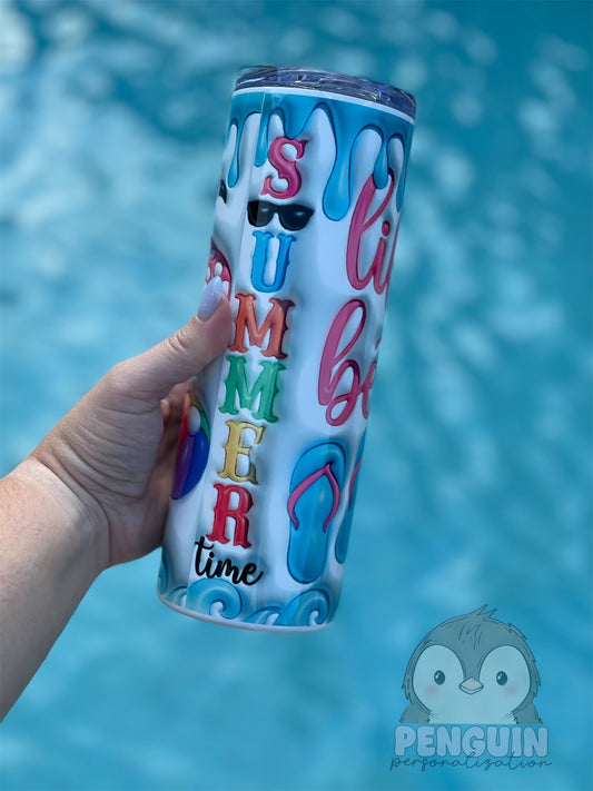 Life is Better by the Pool 20 oz skinny tumbler