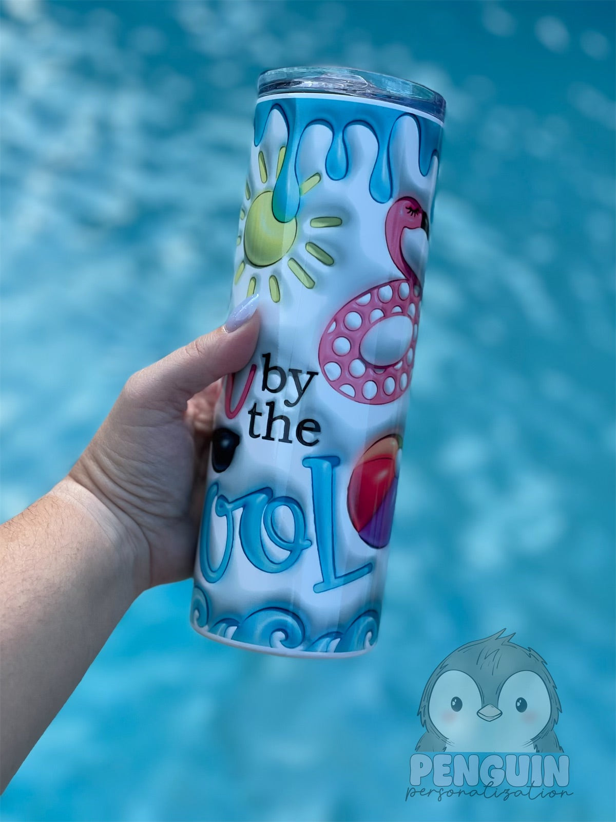 Life is Better by the Pool 20 oz skinny tumbler